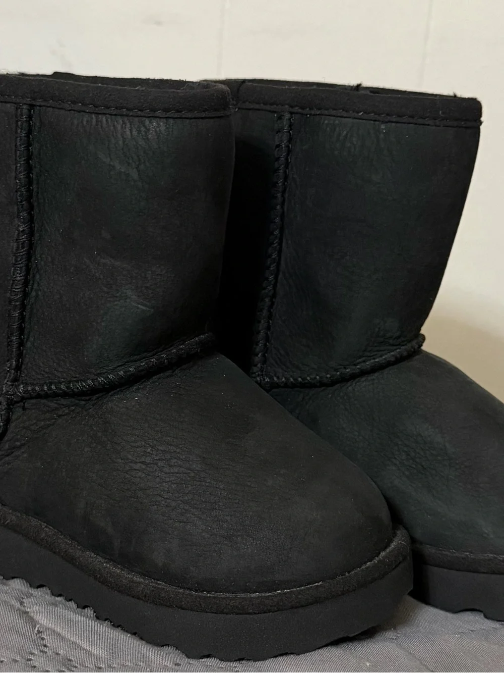Brand new never worn UGG Kids Short Black Suede Boots